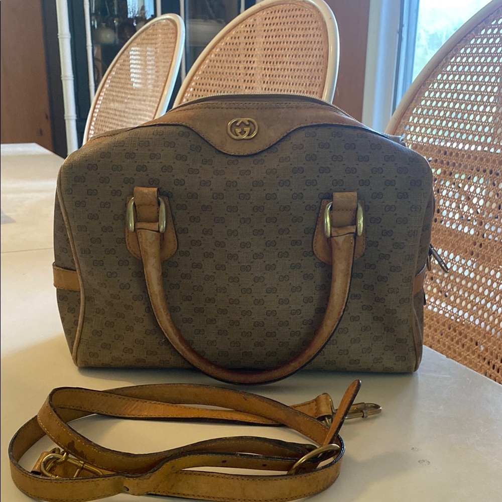 Gucci Brown Monogram Handbag